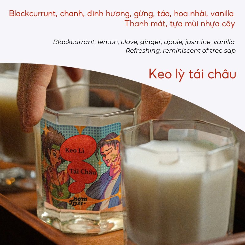 Nến Thơm Dzị 111gram keo lì tái châu