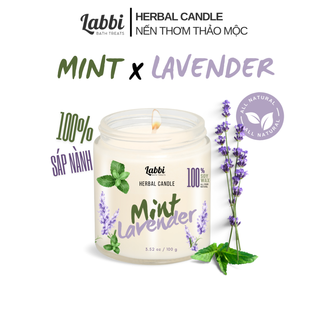 NẾN LABBI HERBAL MINT LAVENDER 200ML