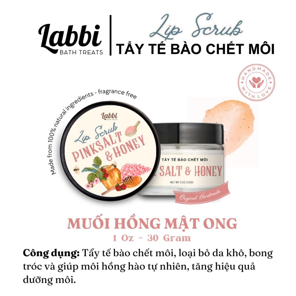 MUỐI HỒNG MẬT ONG (TẨY TẾ BÀO CHẾT) 30G / 1 Oz LABBI