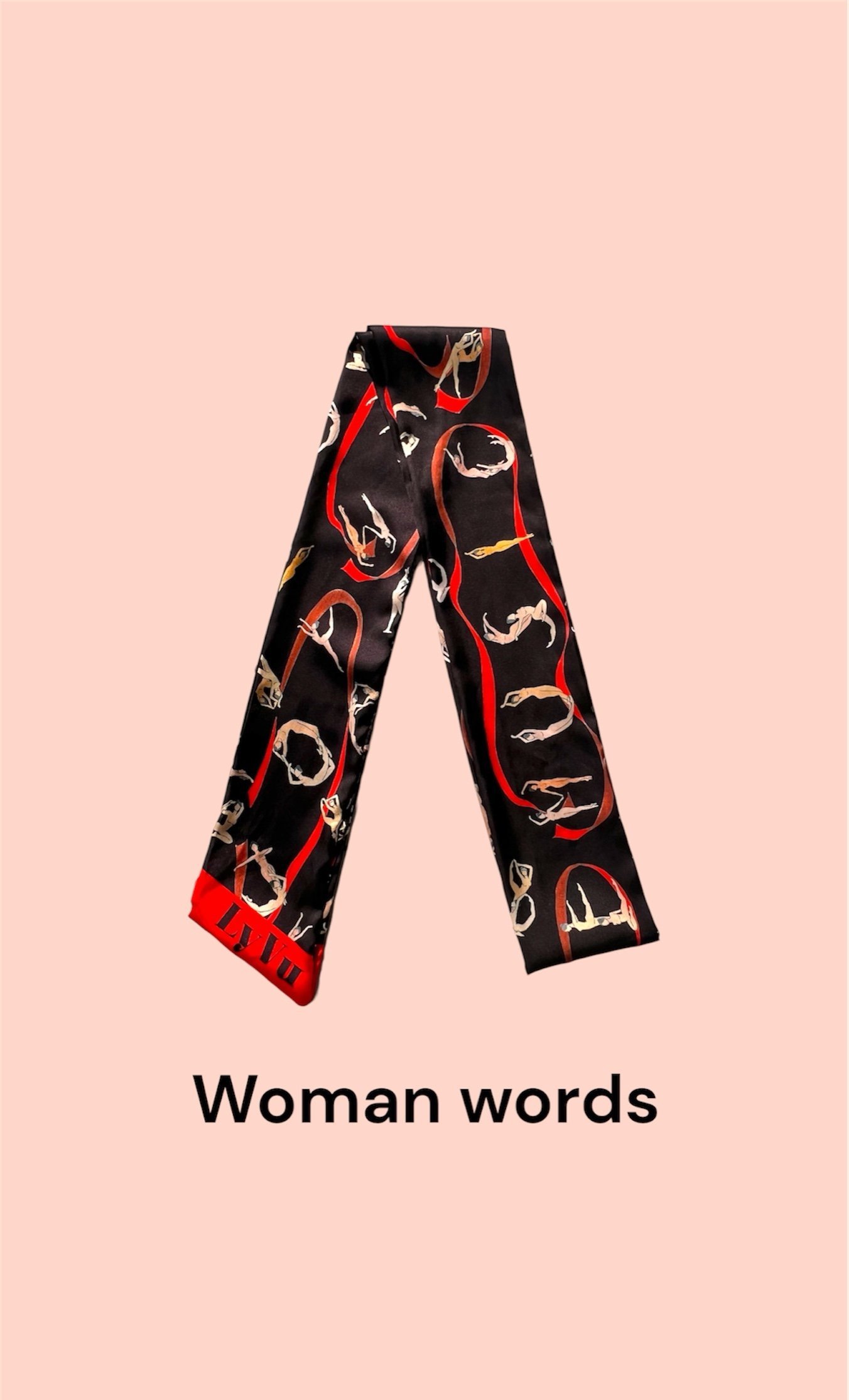 SILK SCARF LY VU TWILLY Woman Words 9x180