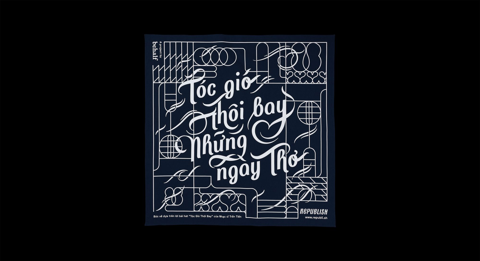 Tóc Gió Thôi Bay Bandana - Xanh Dương Behalf