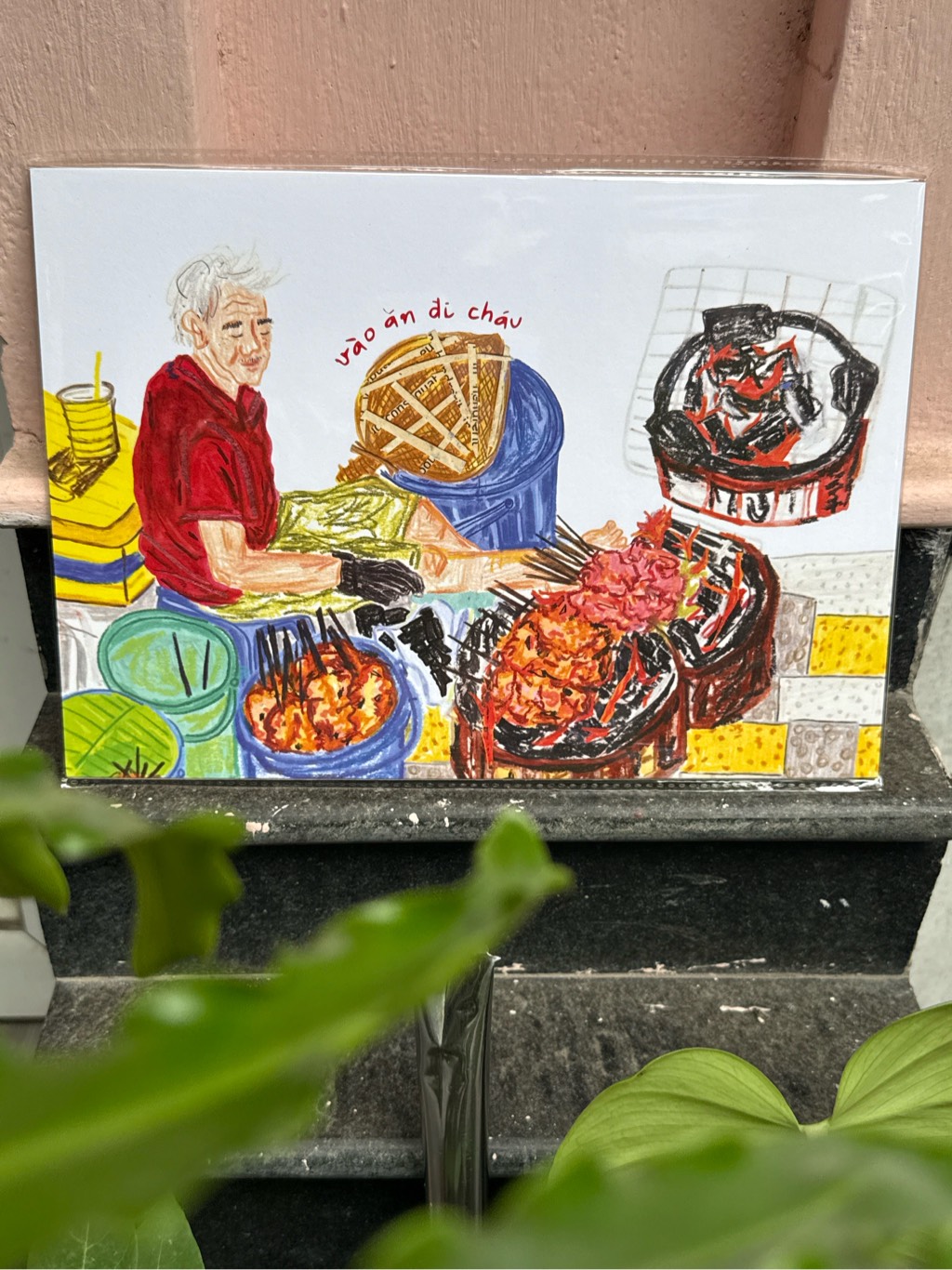 Tranh Soulbird A4 Vào ăn đi các cháu