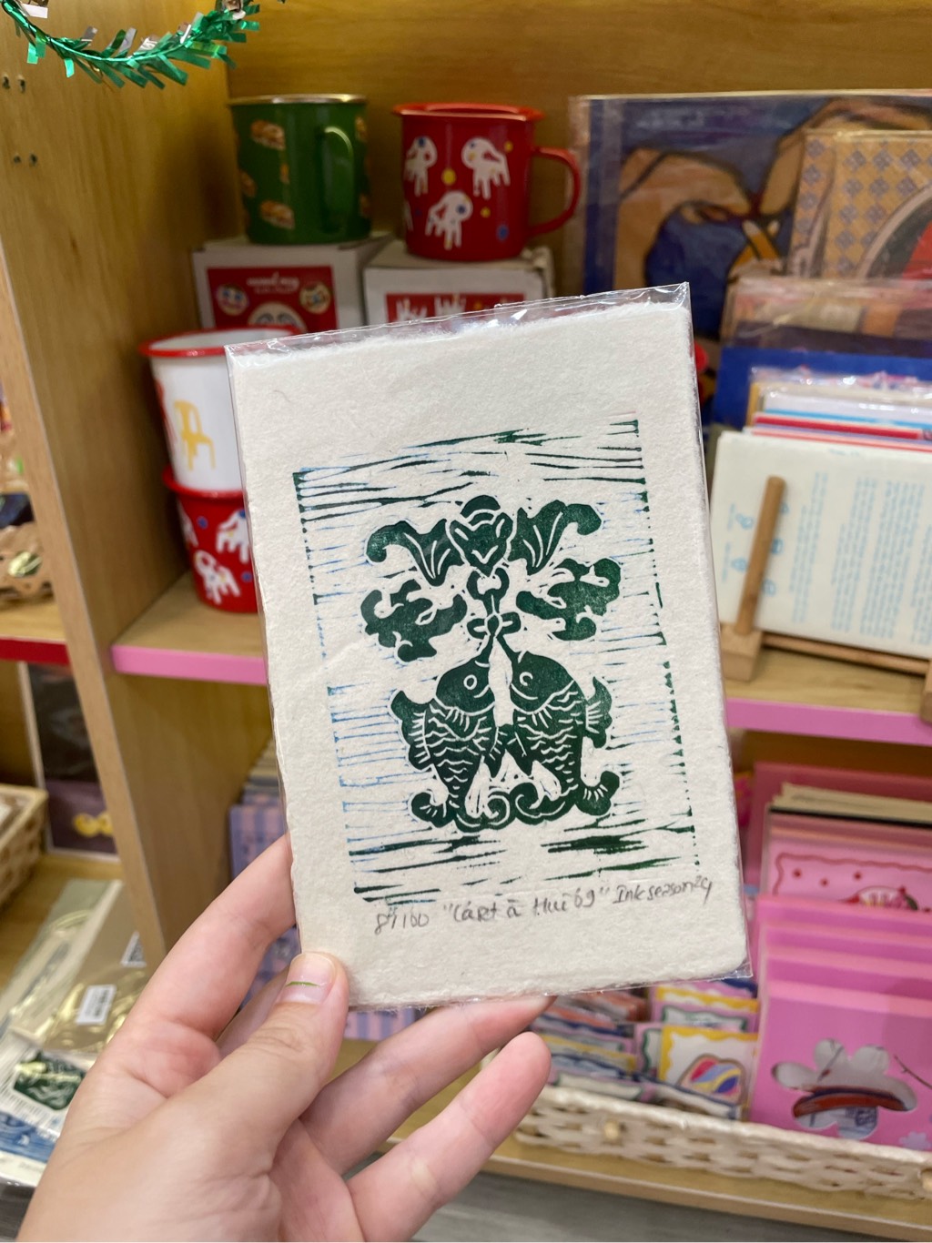 Tranh in tay Vốn cổ Huế Mộc Trà A6 9