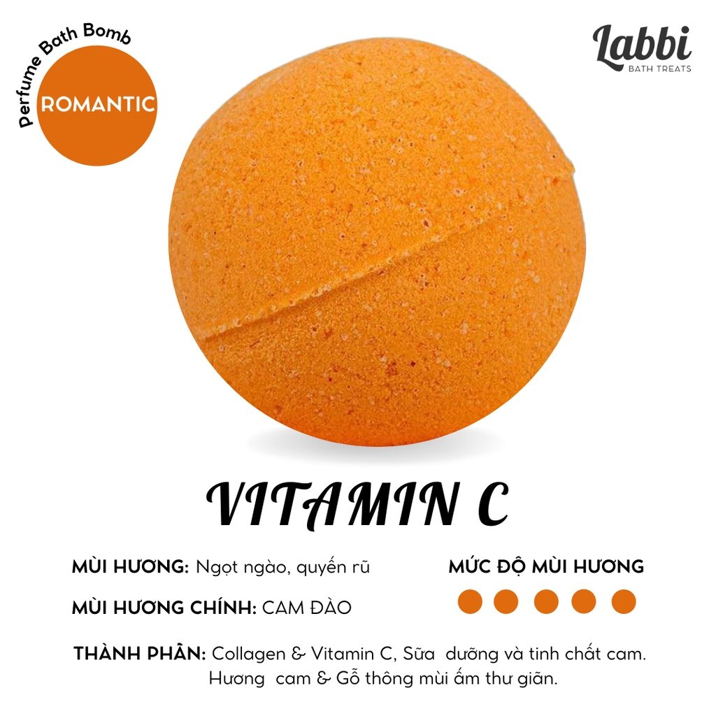 Viên sủi bồn tắm Vitamin C 120gr Labbi
