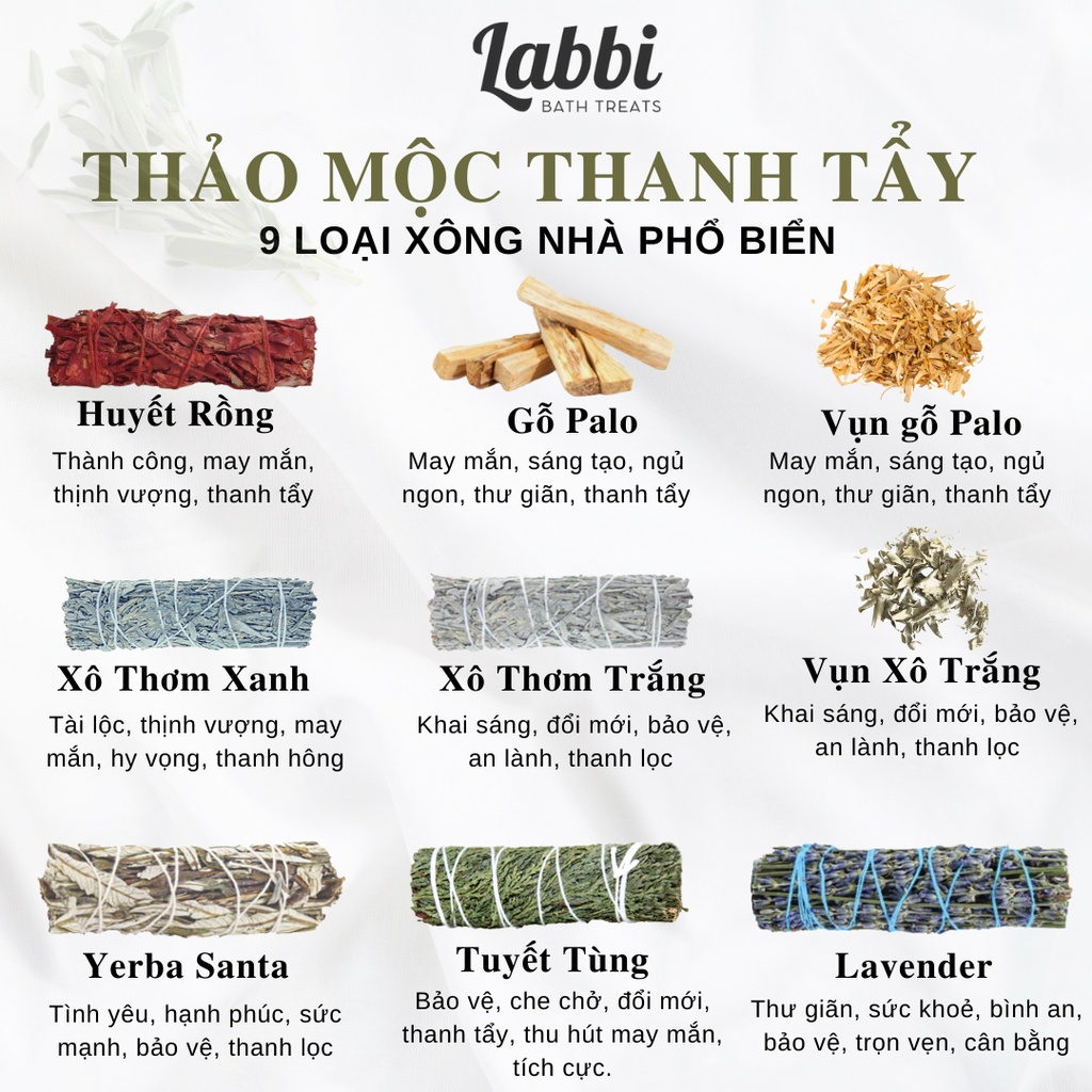 SAGE & PALO LABBI XÔ CHAKRA 7 MÀU