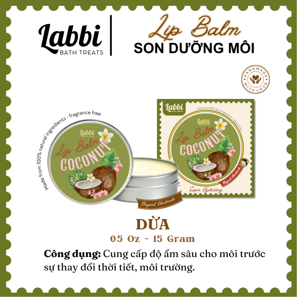 DỪA LIPBALM LABBI 15G / 0,5 Oz
