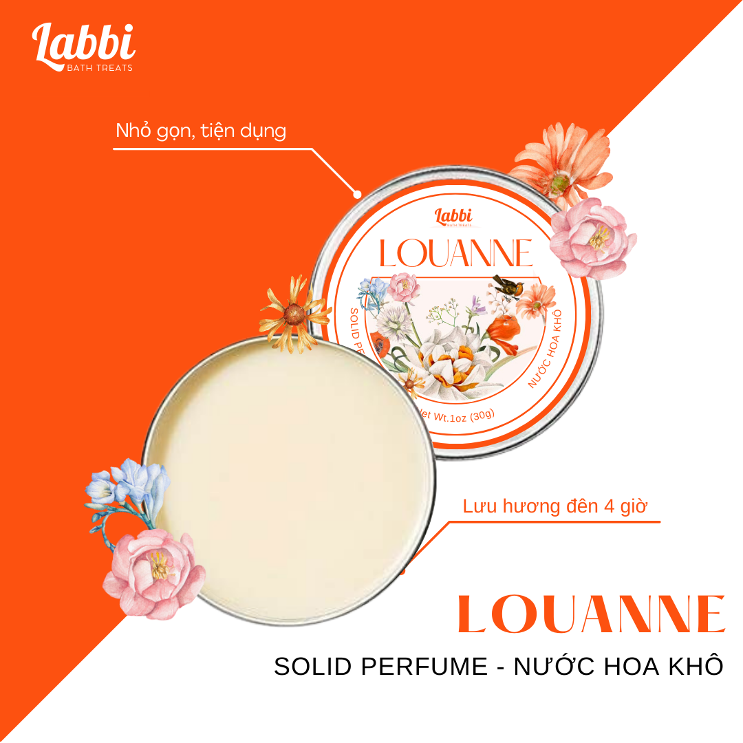 [SOLID PERFUME - NƯỚC HOA KHÔ] 30gr Labbi Louanne
