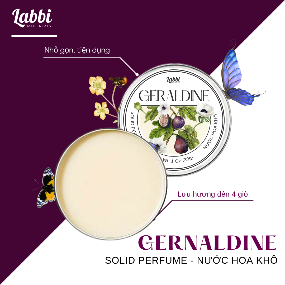 [SOLID PERFUME - NƯỚC HOA KHÔ] 30gr Labbi Gernaldine