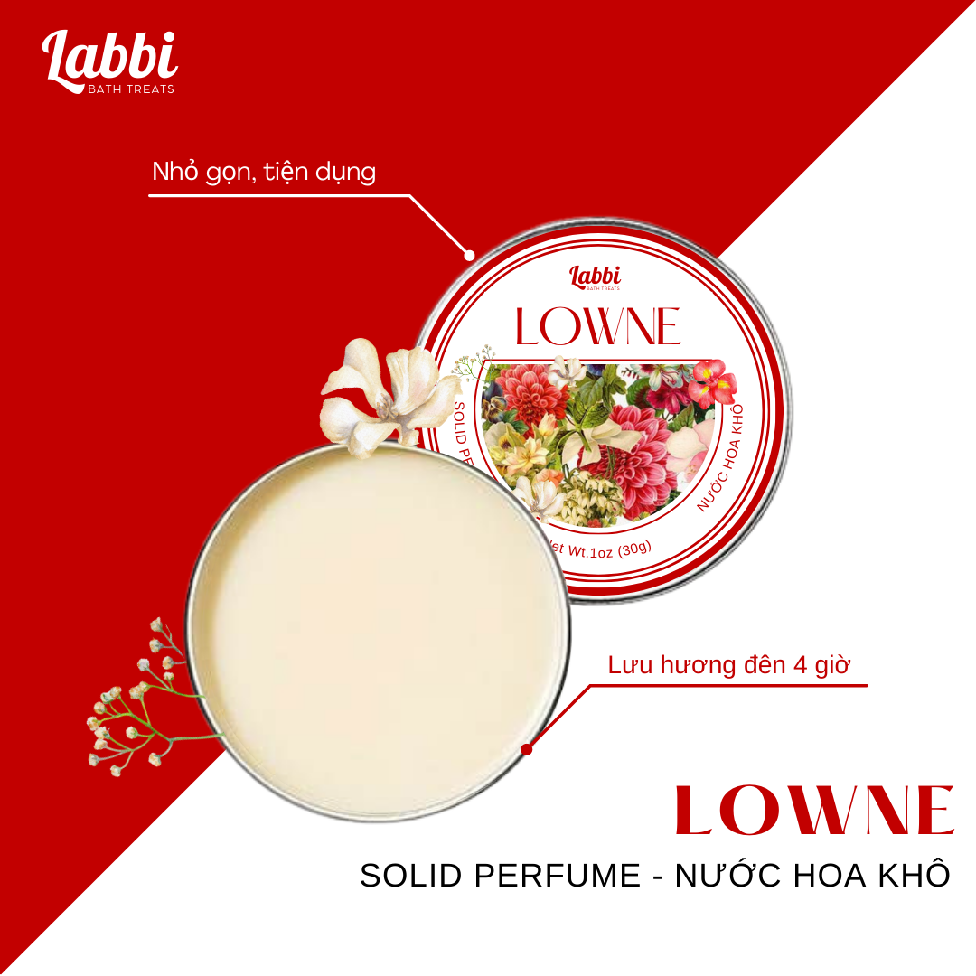 [SOLID PERFUME - NƯỚC HOA KHÔ] 30gr Labbi Lowne