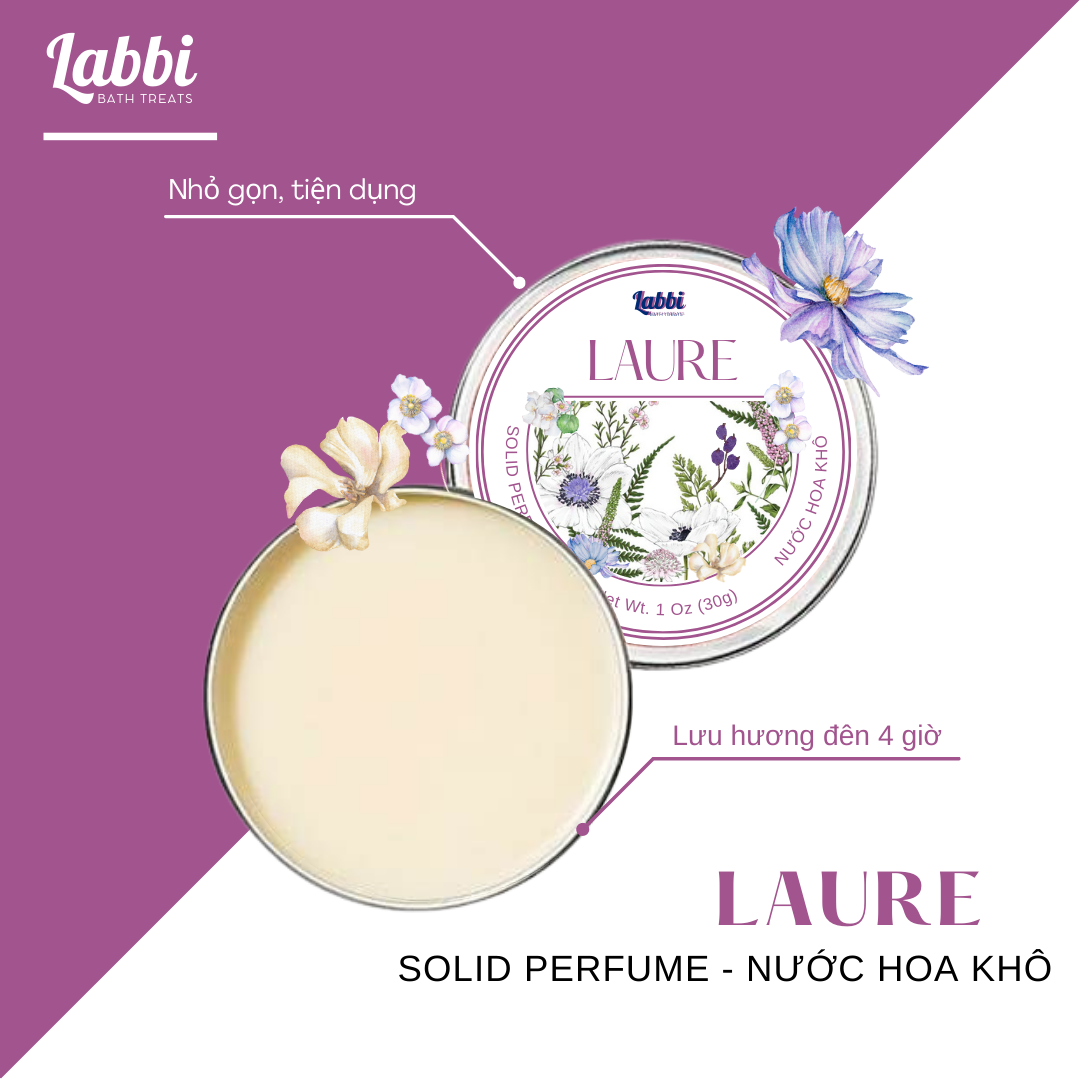 [SOLID PERFUME - NƯỚC HOA KHÔ] 30gr Labbi Laure