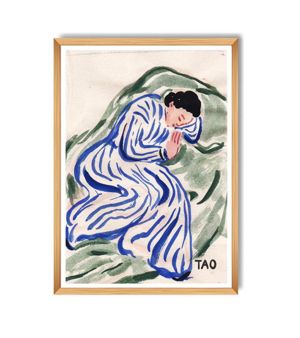 Tranh A4 Tao Resting Woman