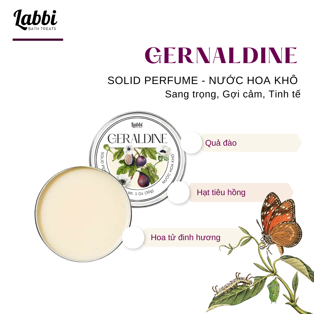 [SOLID PERFUME - NƯỚC HOA KHÔ] 30gr Labbi Gernaldine
