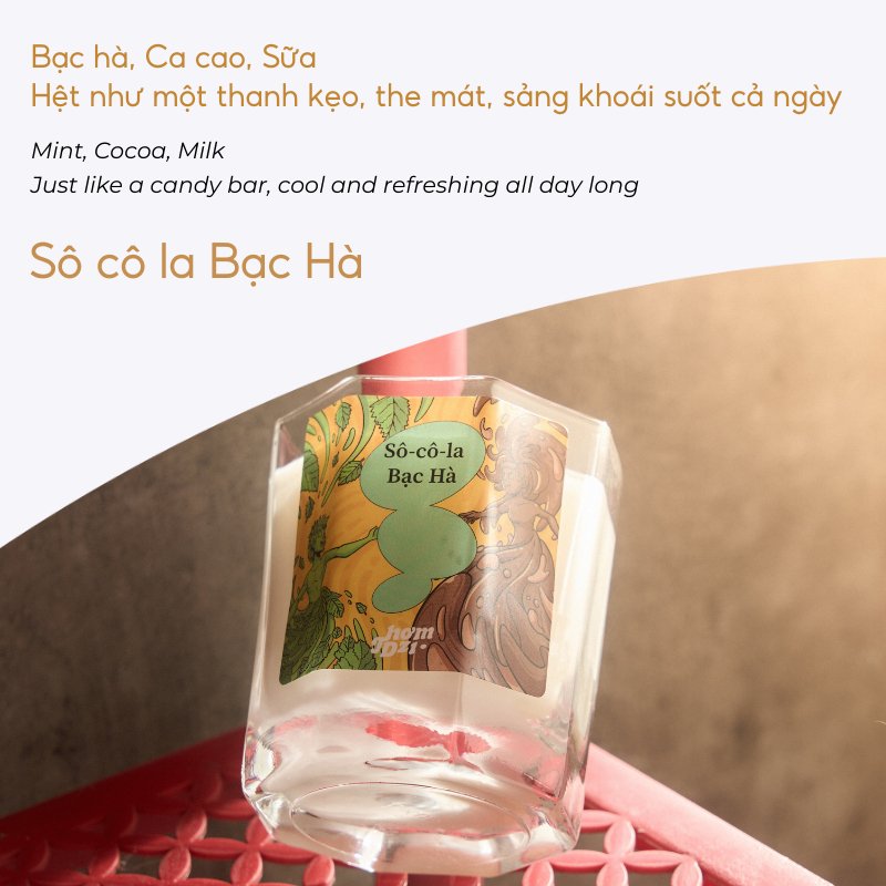 Nến Thơm Dzị 111gram socola bạc hà