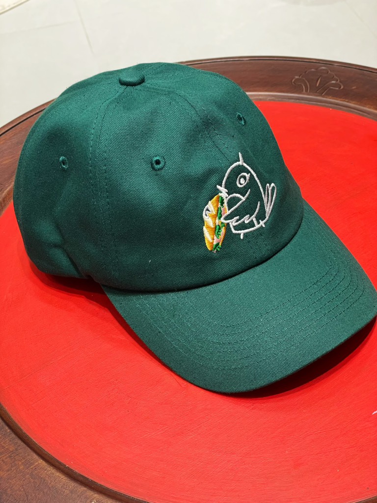 Mũ lưỡi trai freesize Líu Lô ăn bánh mì xanh lá