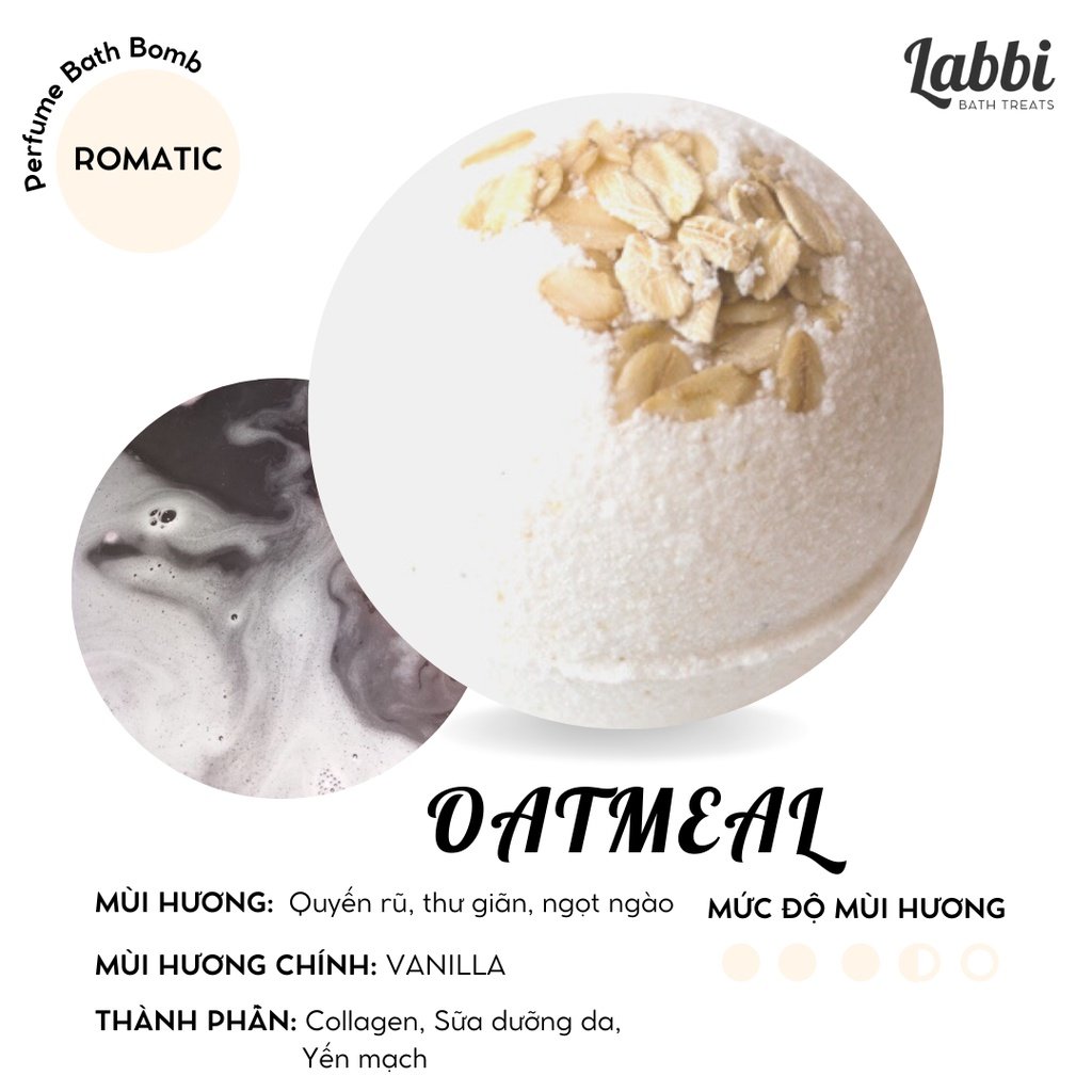Viên sủi bồn tắm Oat Meal 120gr Labbi