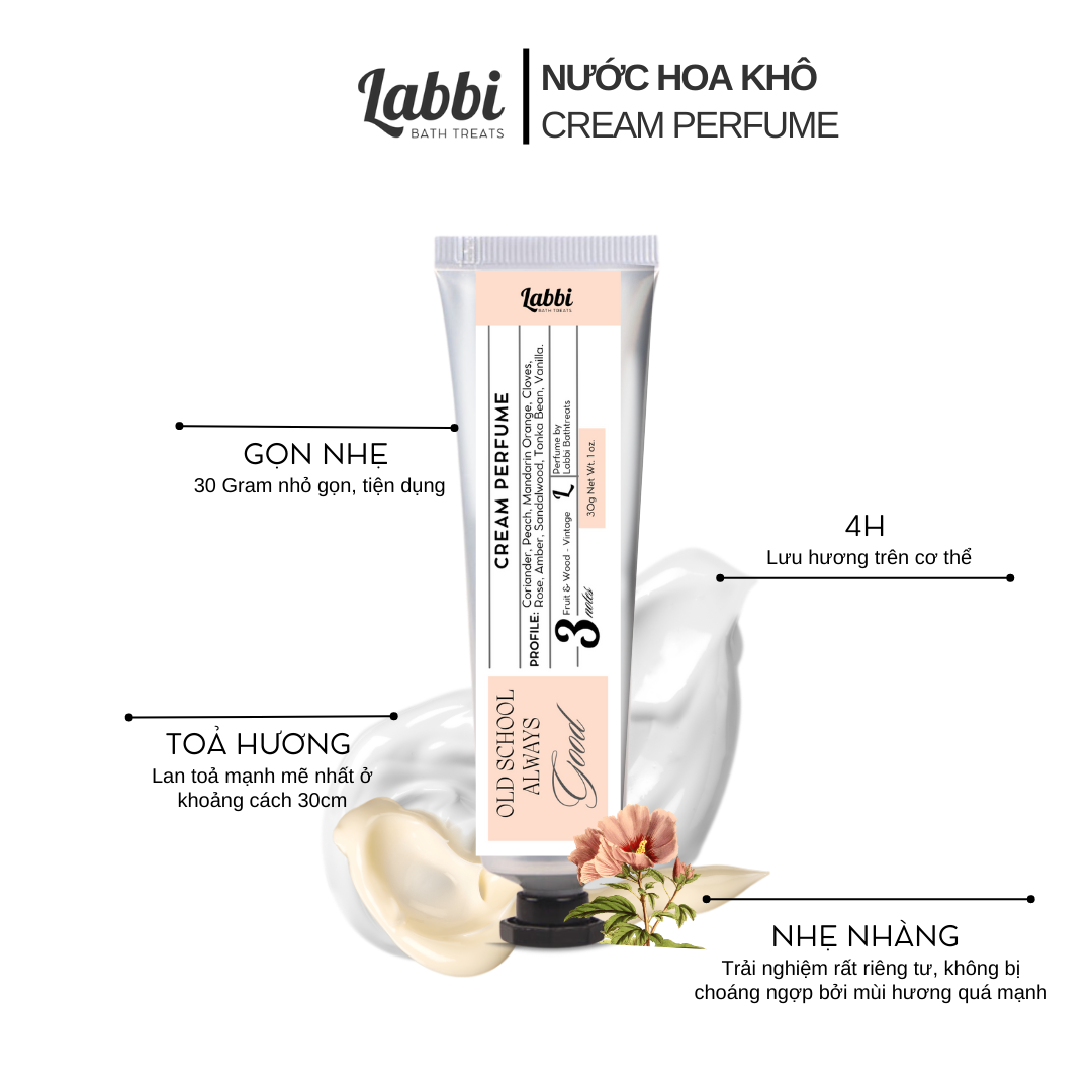 Nước hoa kem khô 30gr Labbi Old School Always Good
