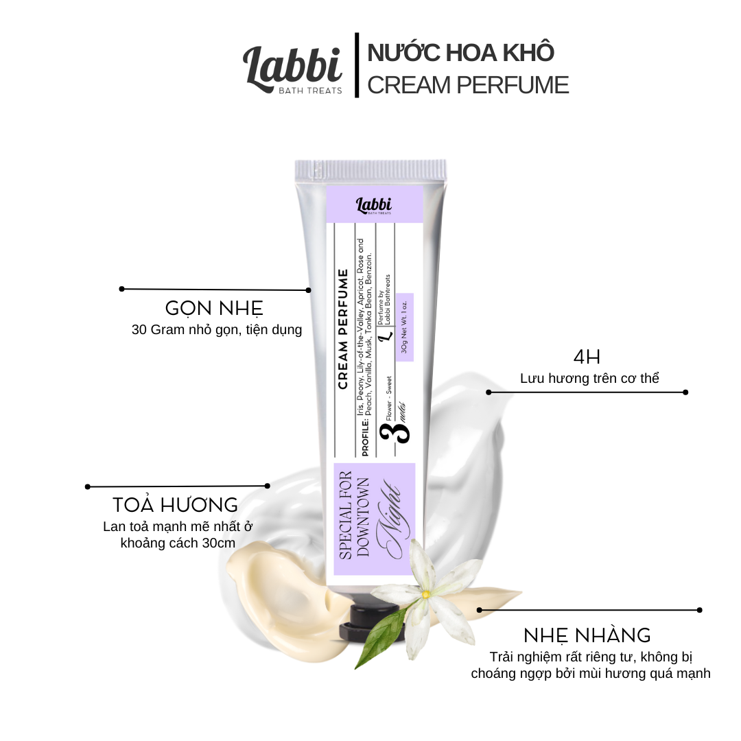 Nước hoa kem khô 30gr Labbi Special For Downtown Night