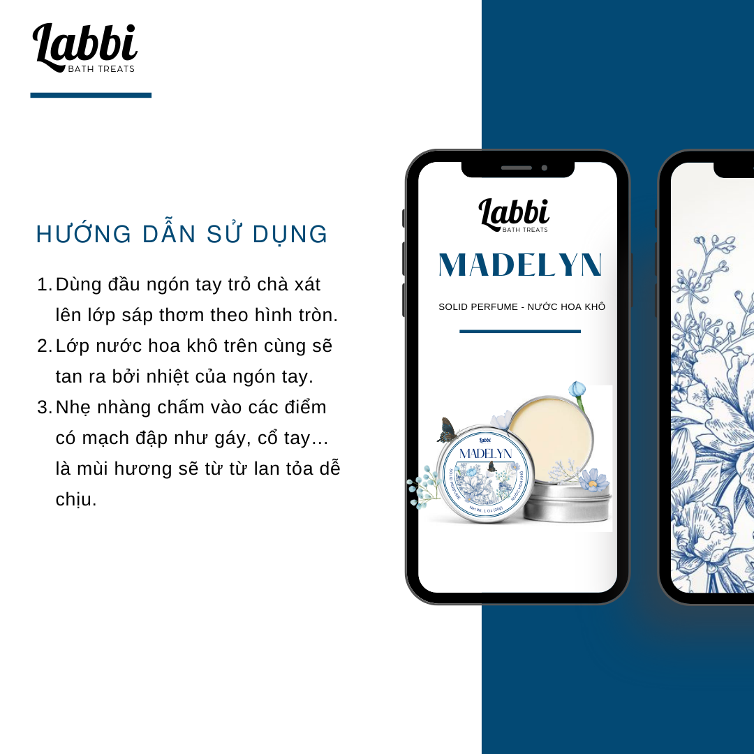 [SOLID PERFUME - NƯỚC HOA KHÔ] 30gr Labbi Madelyn