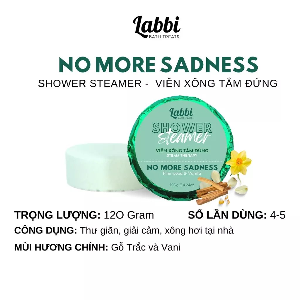 Viên xông tắm đứng 120gr Labbi No More Sadness