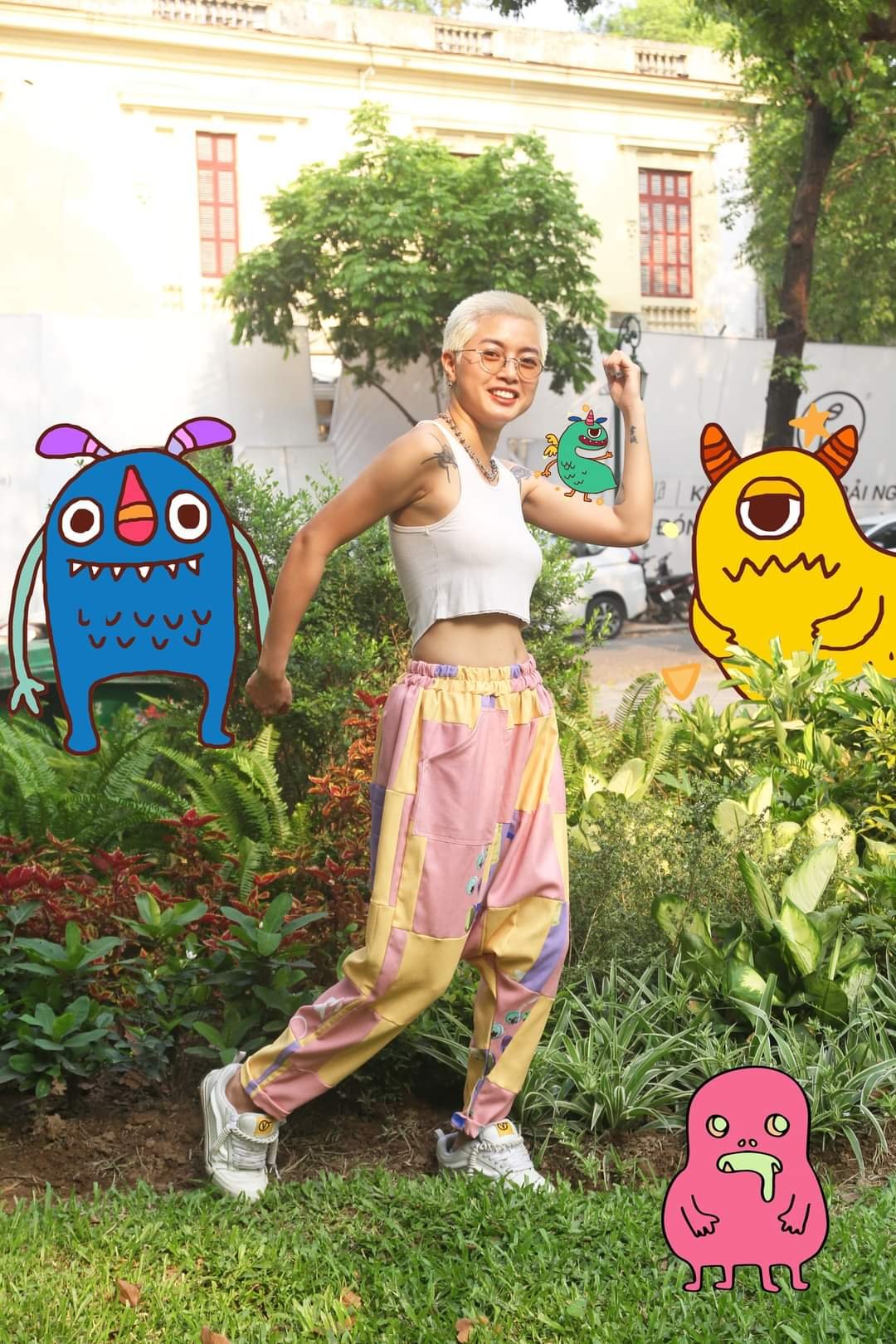 Quần thụng nhí nhảnh 4 Chế Upcycled Clothing