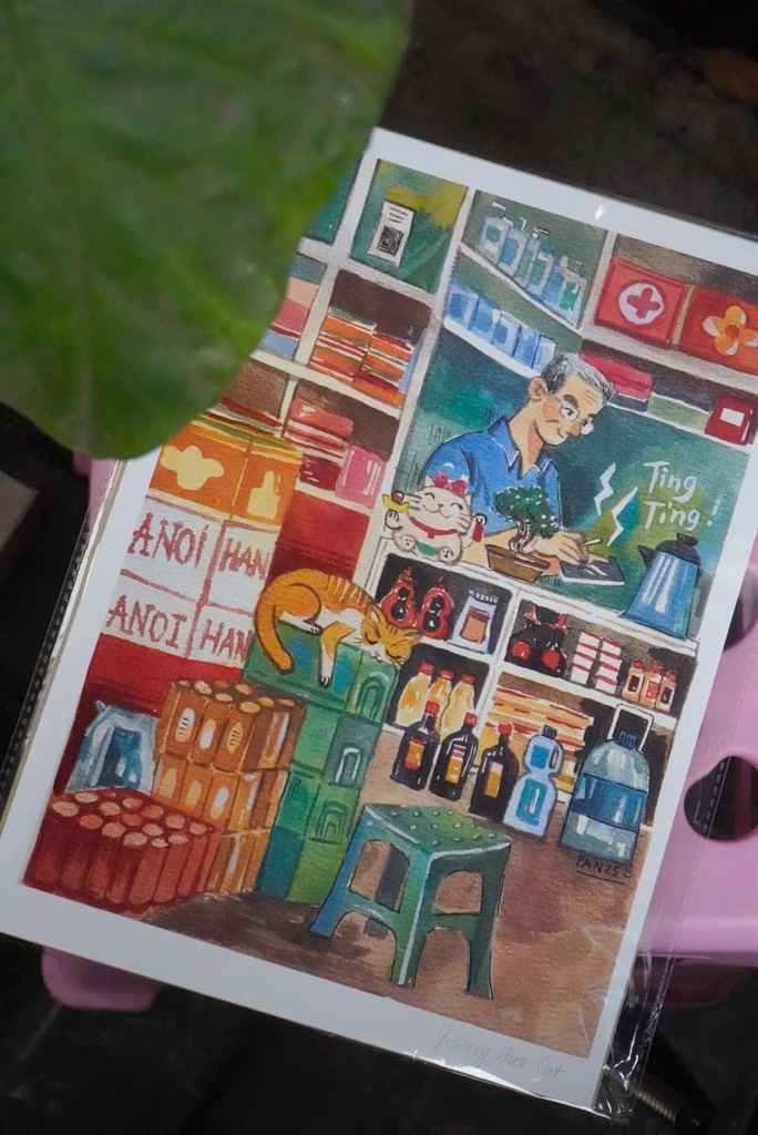 Tranh Pan A3 Grocery store cat