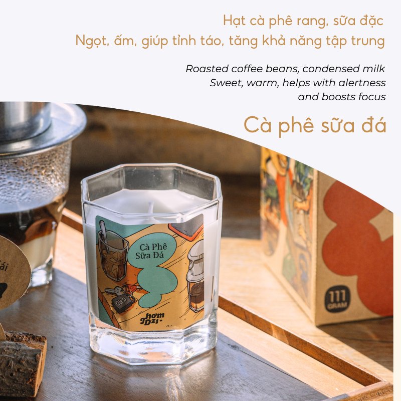 Nến Thơm Dzị 111gram cà phê sữa đá