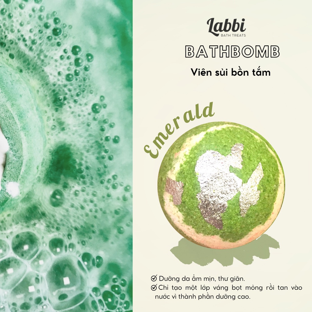 Viên sủi bồn tắm EMERALD 120gr Labbi