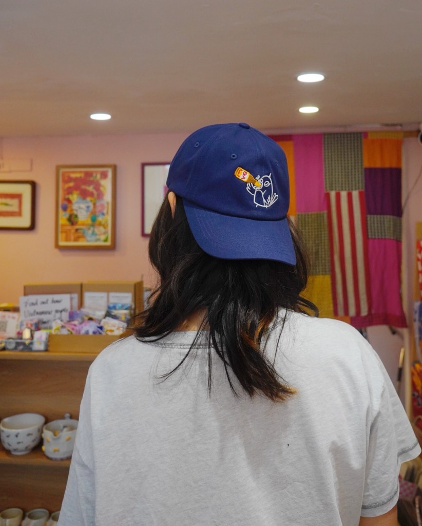 Mũ lưỡi trai freesize Líu Lô uống bia xanh navy