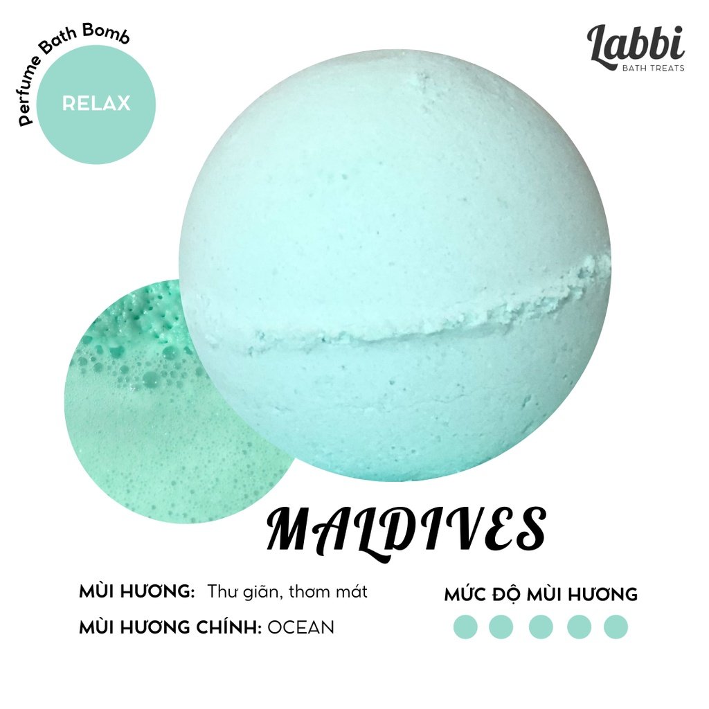 Viên sủi bồn tắm Maldives 120gr Labbi