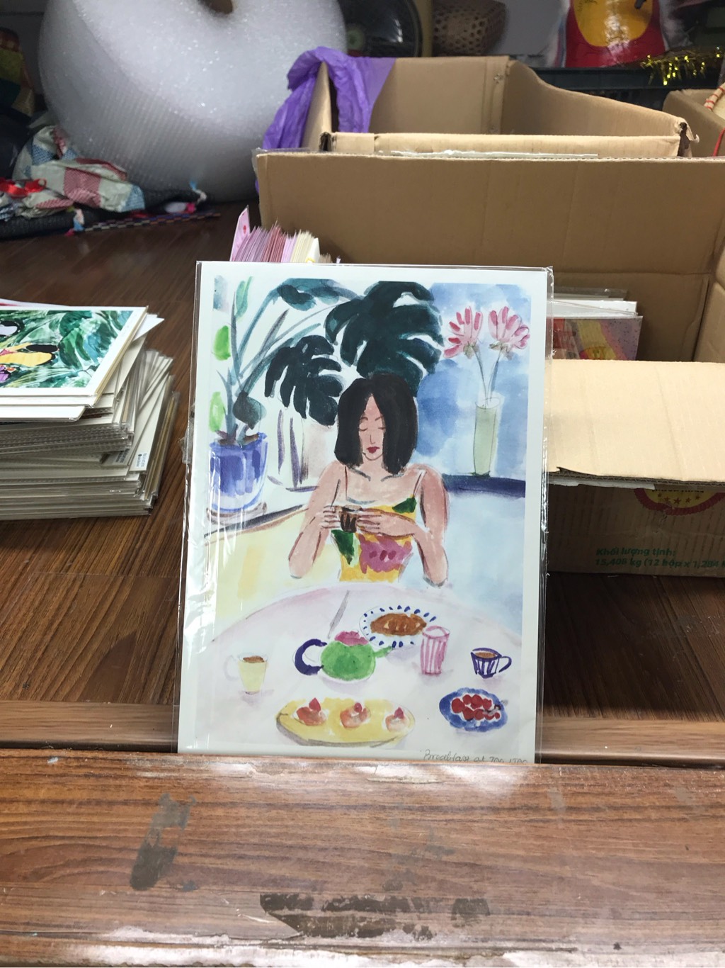 Tranh Tao A4 breakfast at Tao ( blue wall )