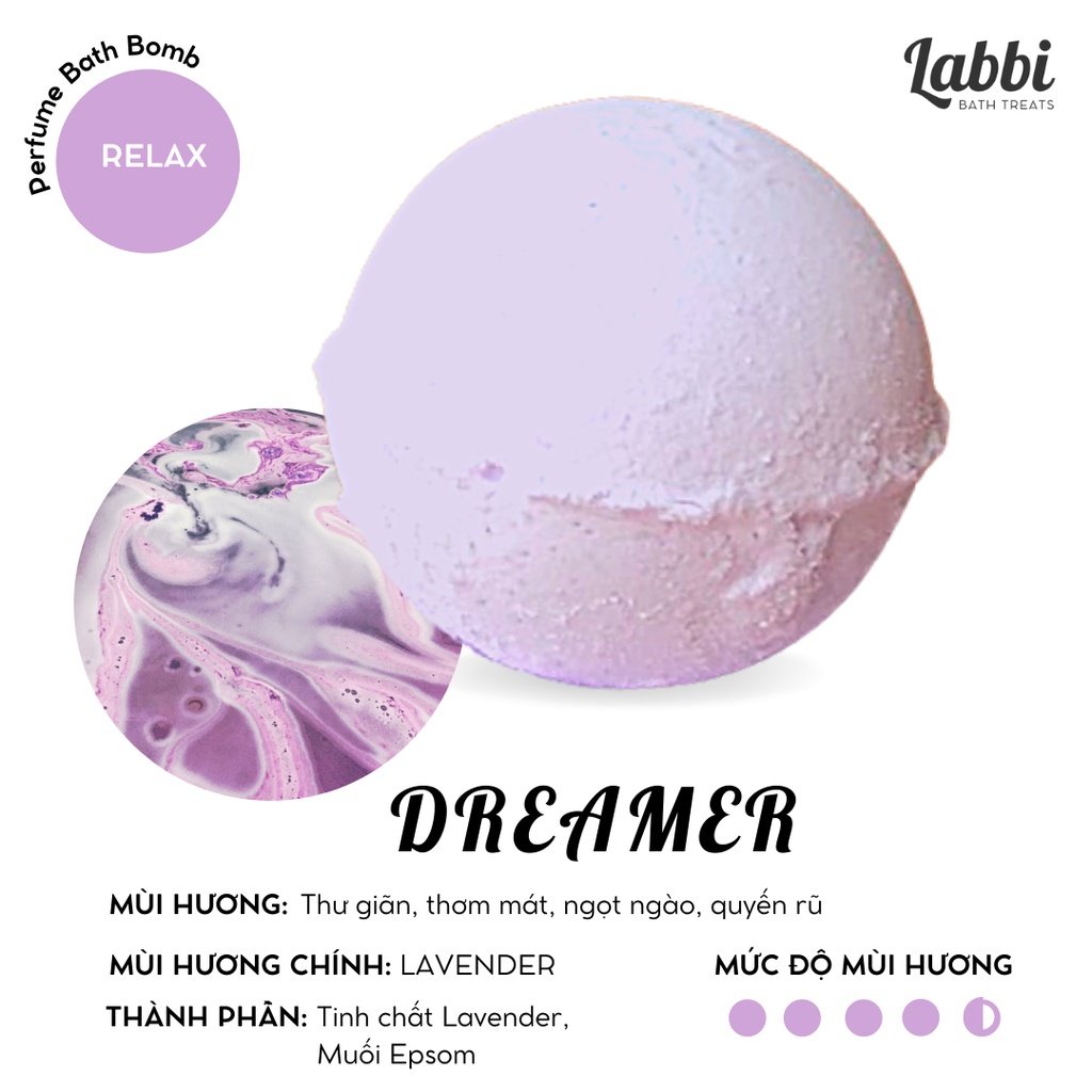 Viên sủi bồn tắm Dreamer 120gr Labbi