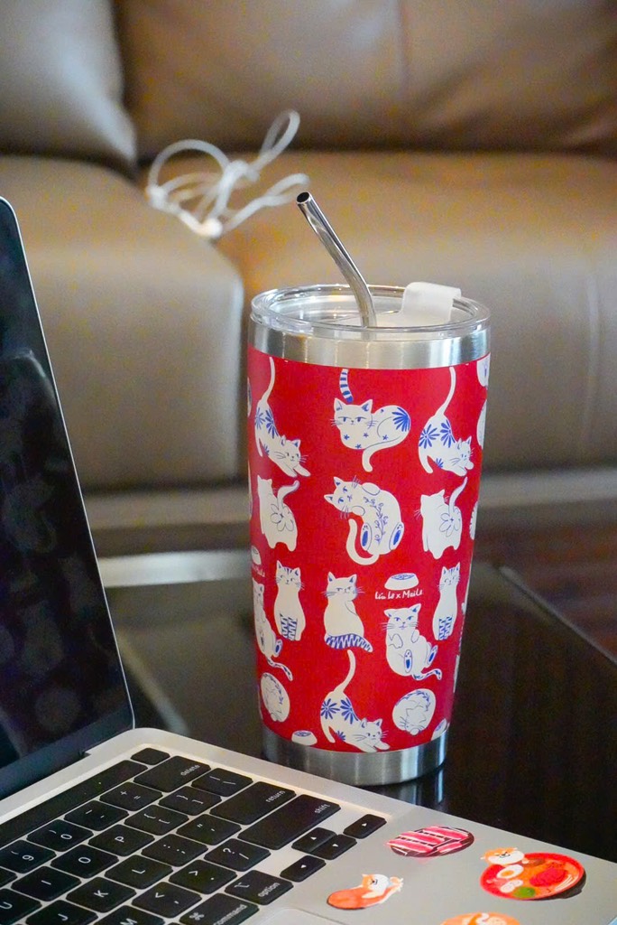 Cốc inox Cafe 600ml Purfectly red 295