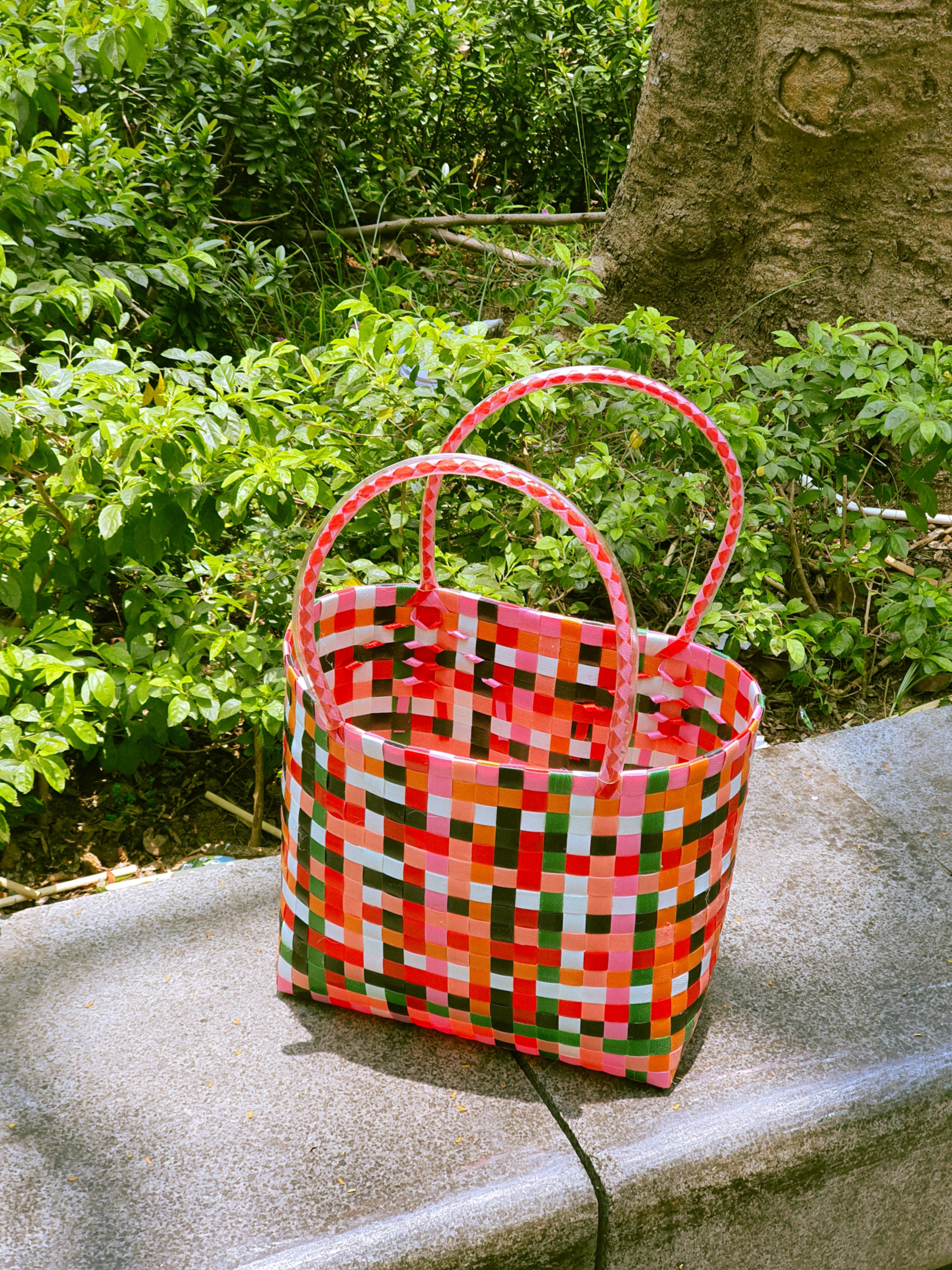 Emma Checkboard Shopper | Multicolor