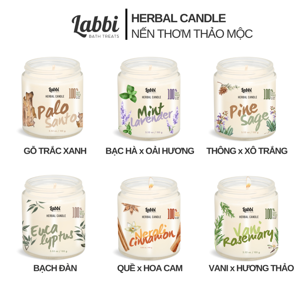 NẾN LABBI HERBAL MINT LAVENDER 200ML