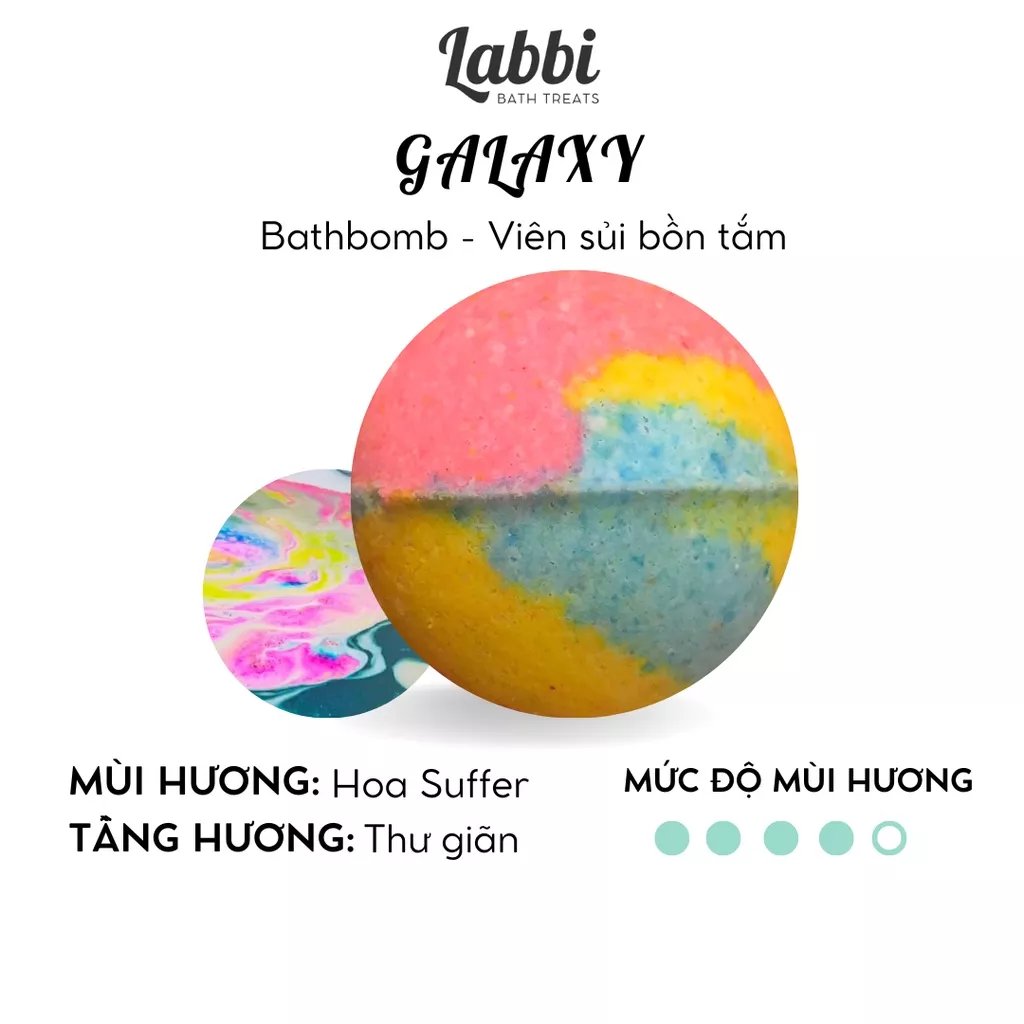 Viên sủi bồn tắm Galaxy 120gr Labbi