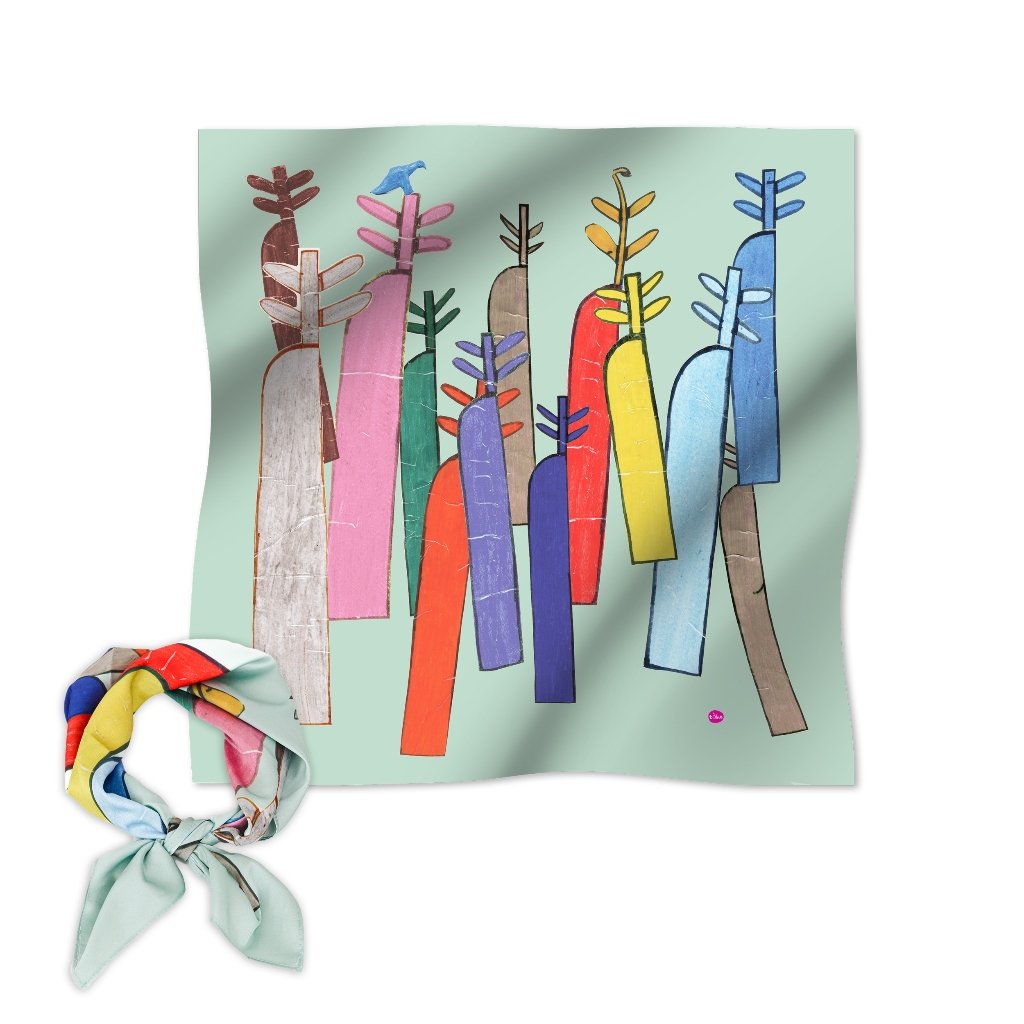 Khăn bandana scarf green tree Tò He