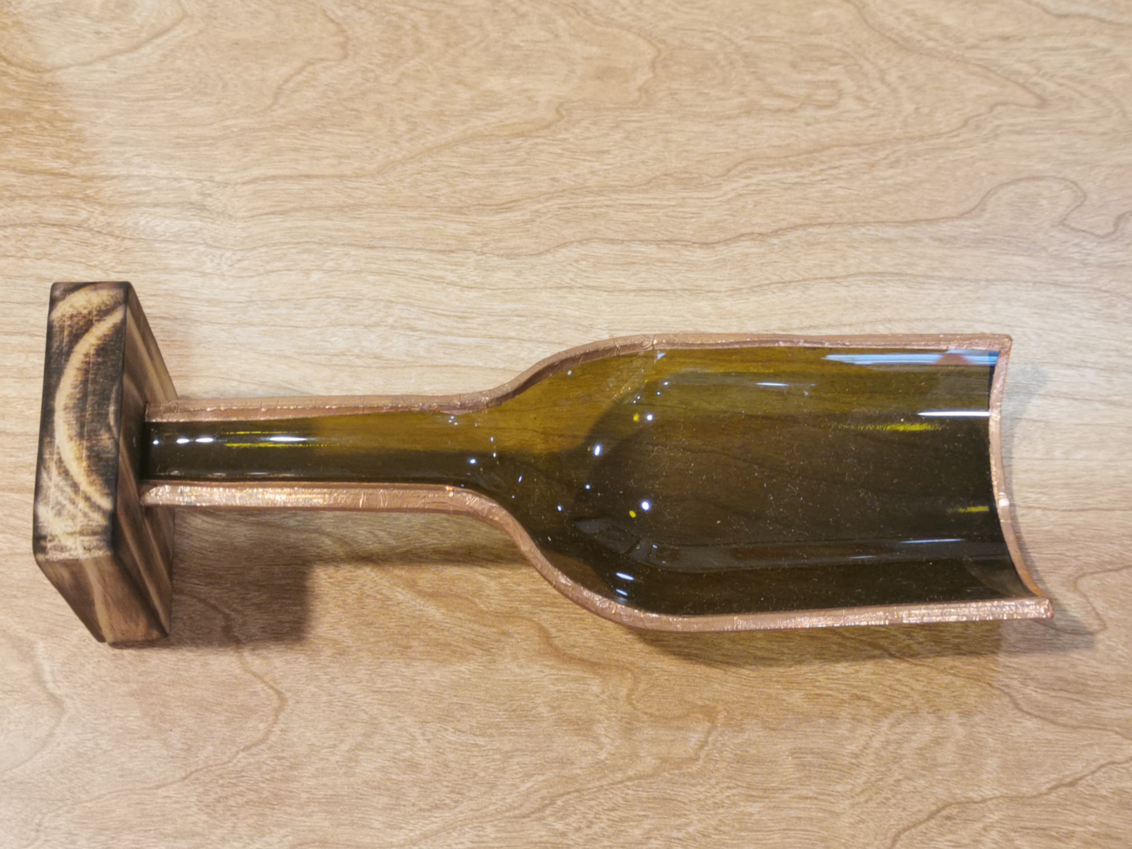 Khay thủy tinh tái chế + gỗ 120