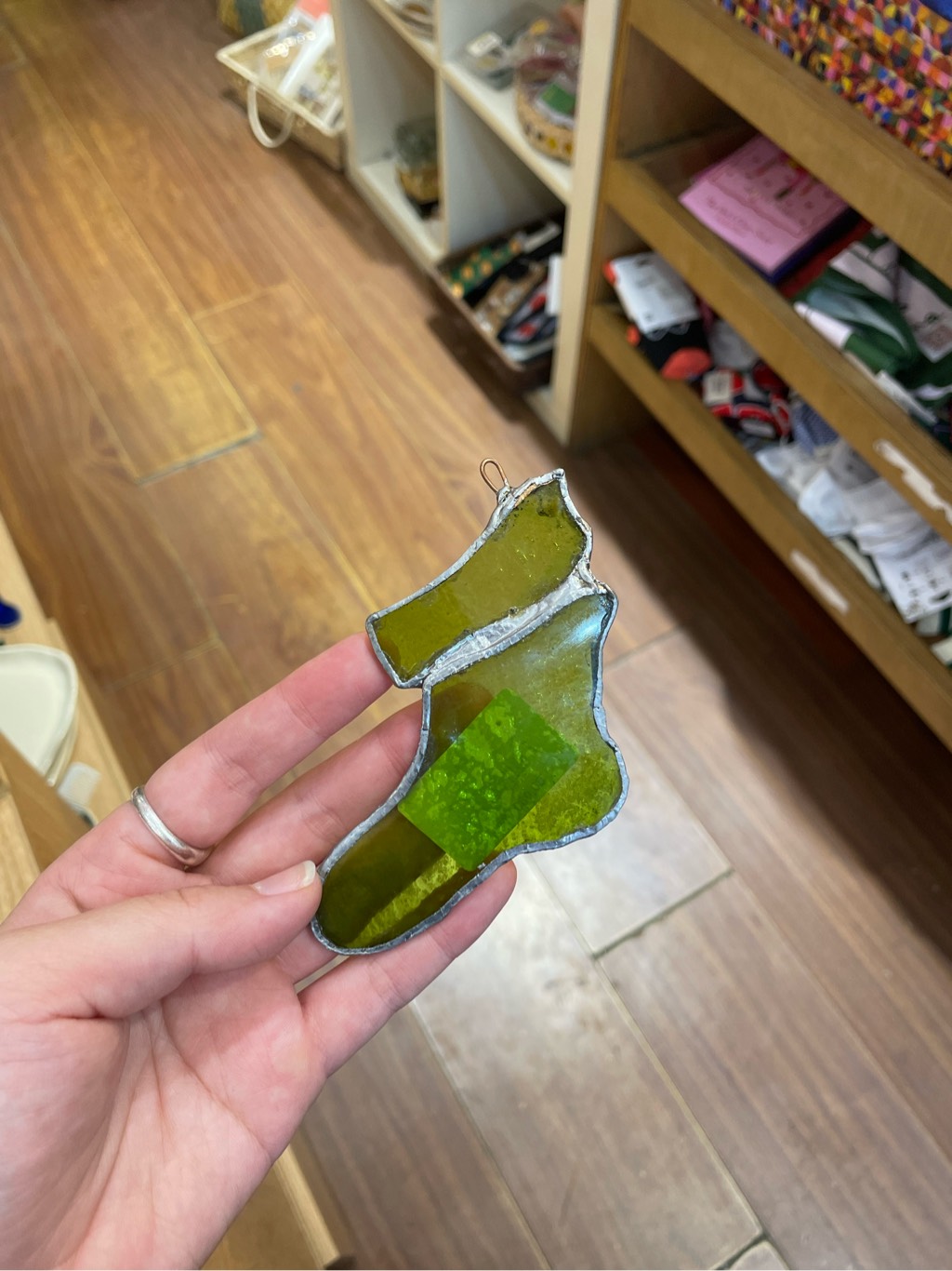 Upcycled glass Xmas Ornament 60
