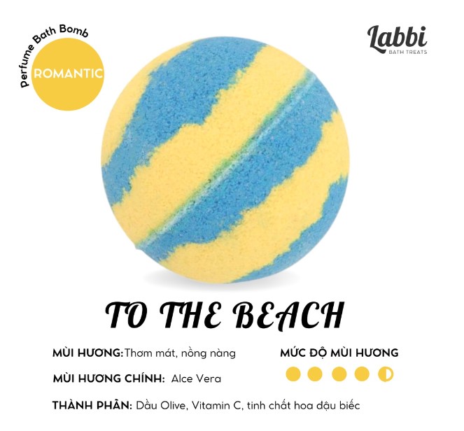 Viên sủi bồn tắm 120gr Labbi To the beach FIZZY BATHBOMB