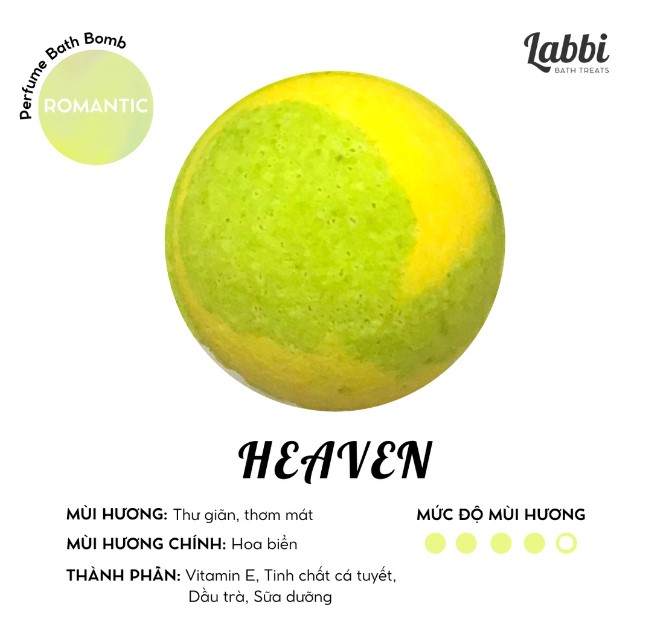 Viên sủi bồn tắm 120gr Labbi Heaven FIZZY BATHBOMB