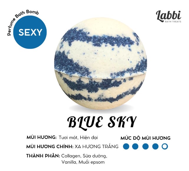 Viên sủi bồn tắm 120gr Labbi Blue sky FIZZY BATHBOMB