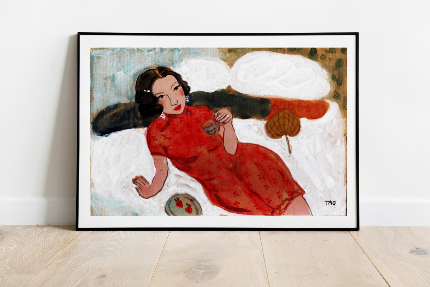 Tranh Tao A4 Lady In Red