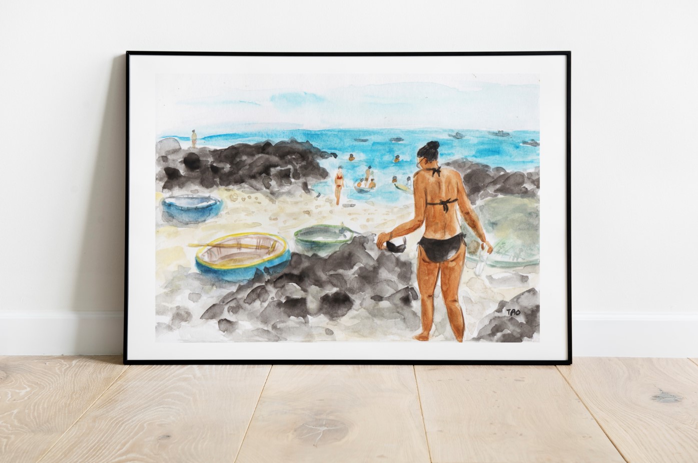 Tranh Tao A3 Beach Lovers