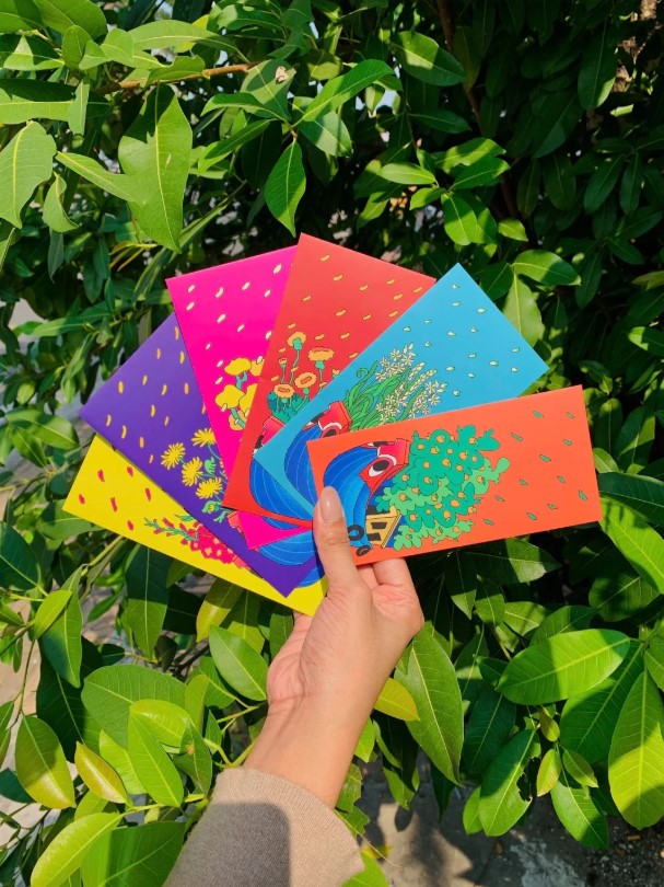 Bao lì xì bồng bềnh bến hoa Lộn Xộn