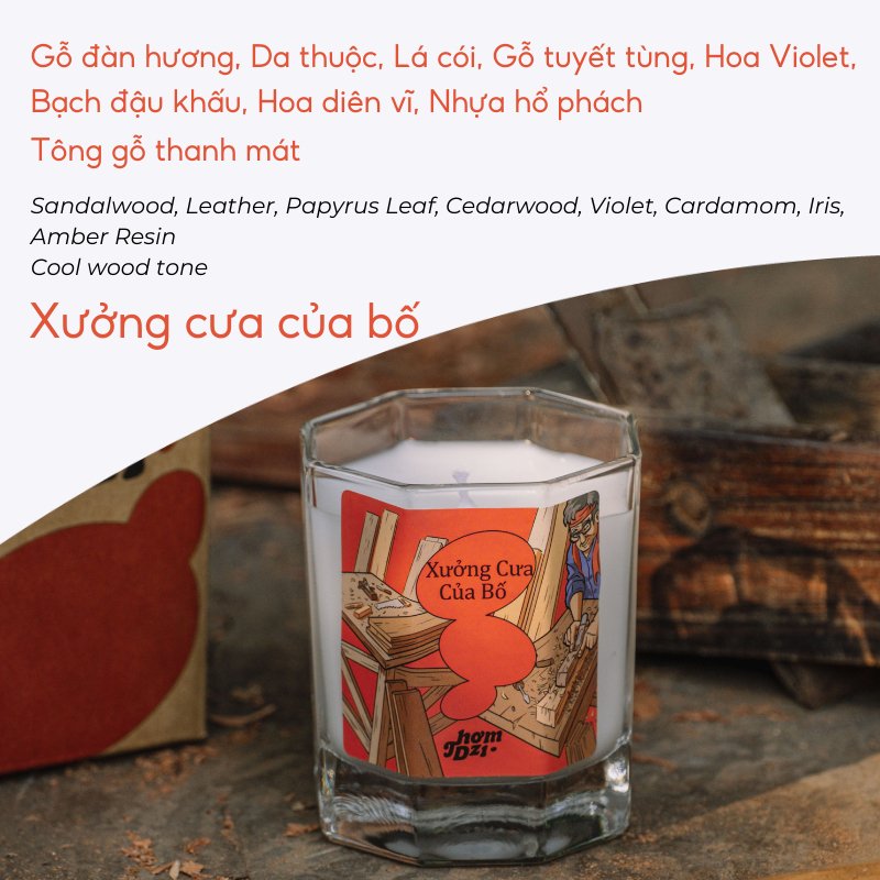 Nến Thơm Dzị 111gram xưởng cưa của bố