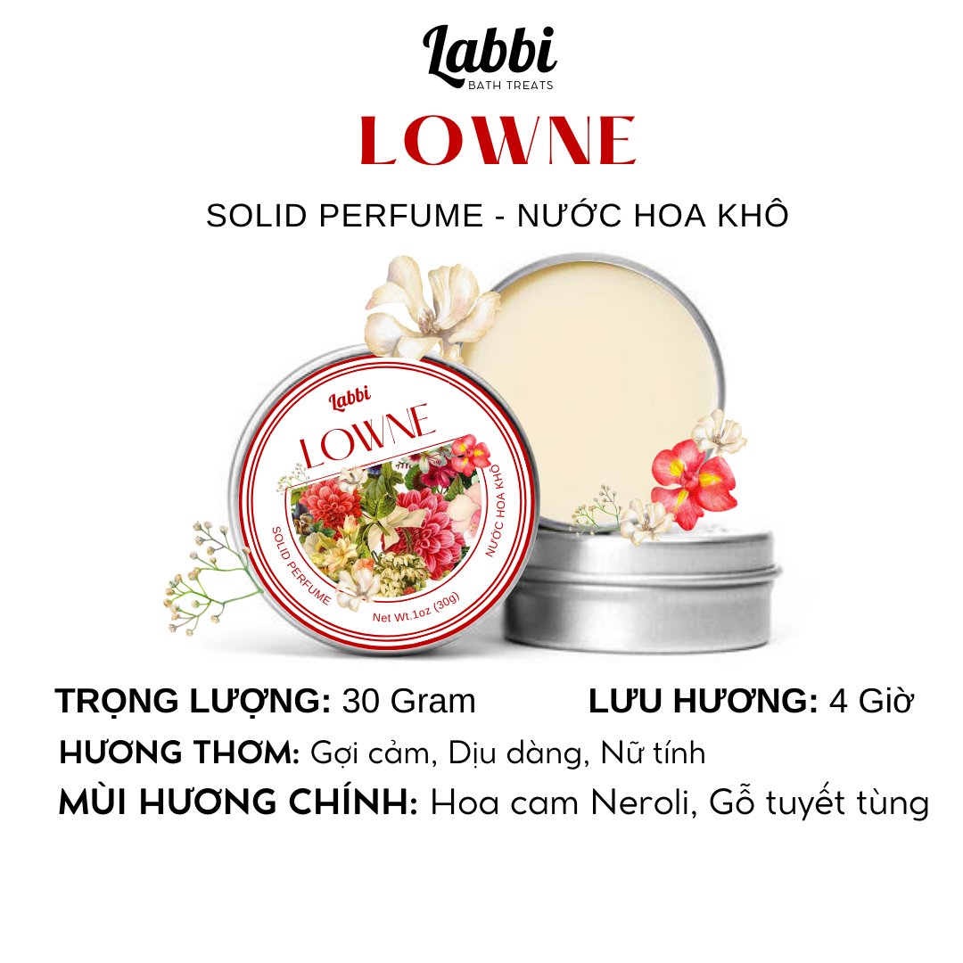 [SOLID PERFUME - NƯỚC HOA KHÔ] 30gr Labbi Lowne