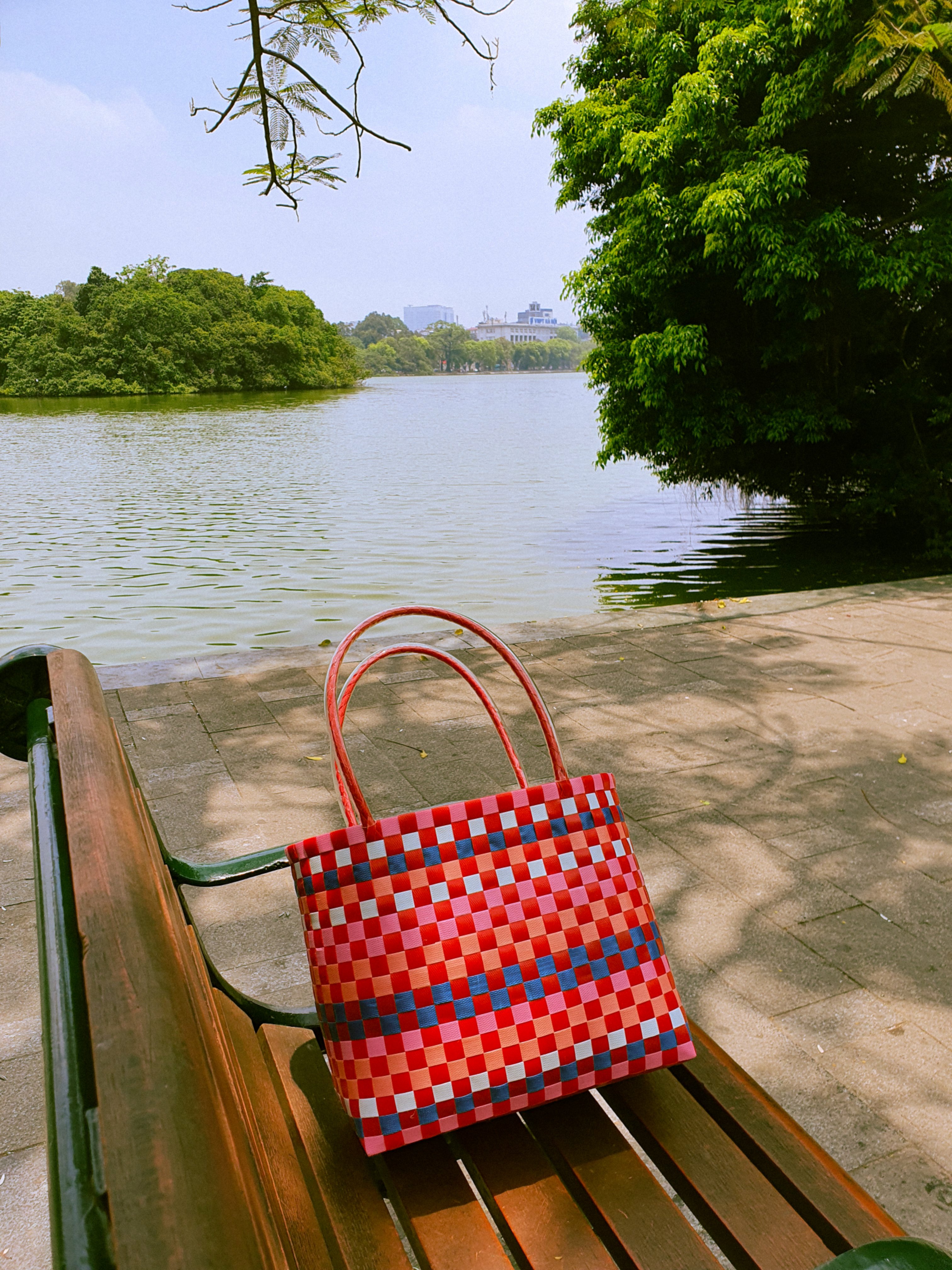 Olivia Checkboard Shopper | Multicolor