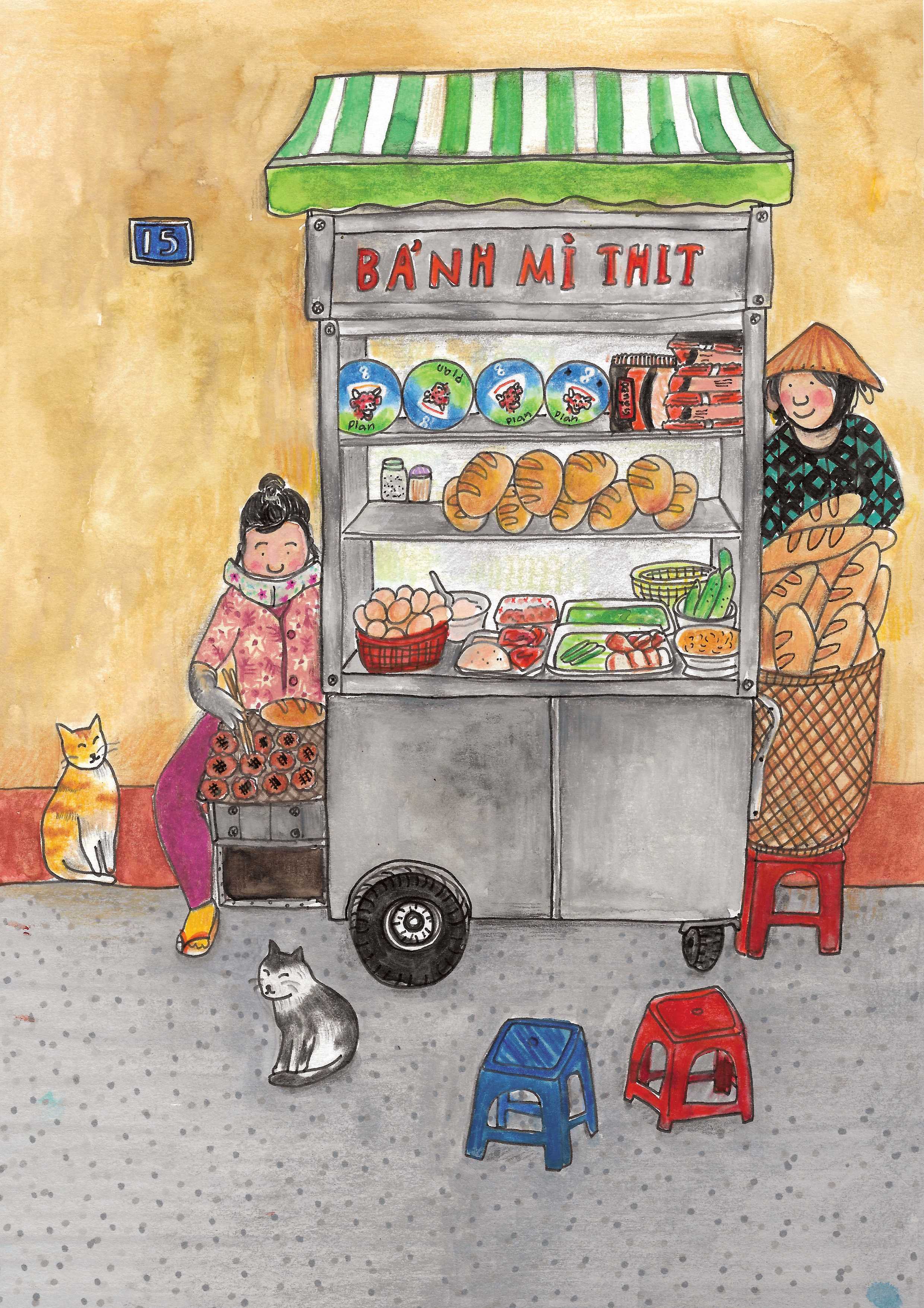 Tranh Haru Craft A3 Bánh Mì Thịt
