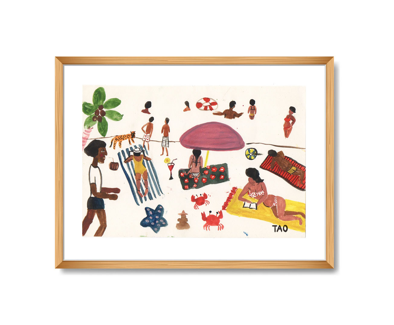 Tranh Tao A4 Beach Scene 1