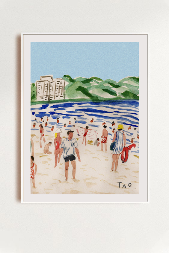 Tranh Tao A3 Beach Lovers